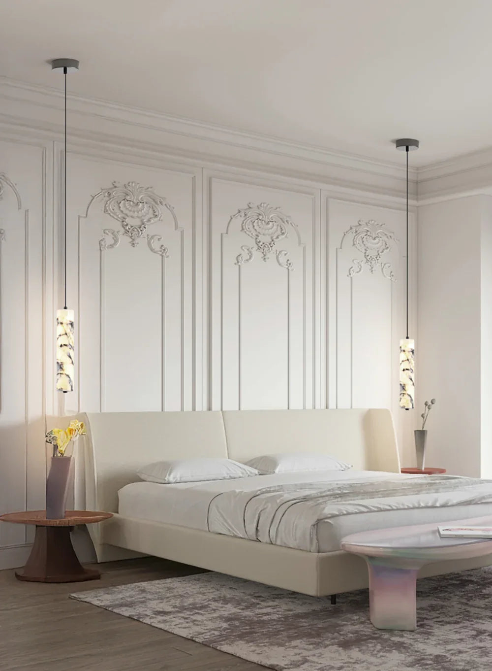 Cylinder Opus Marble Pendant Lamp – Marble detail 9