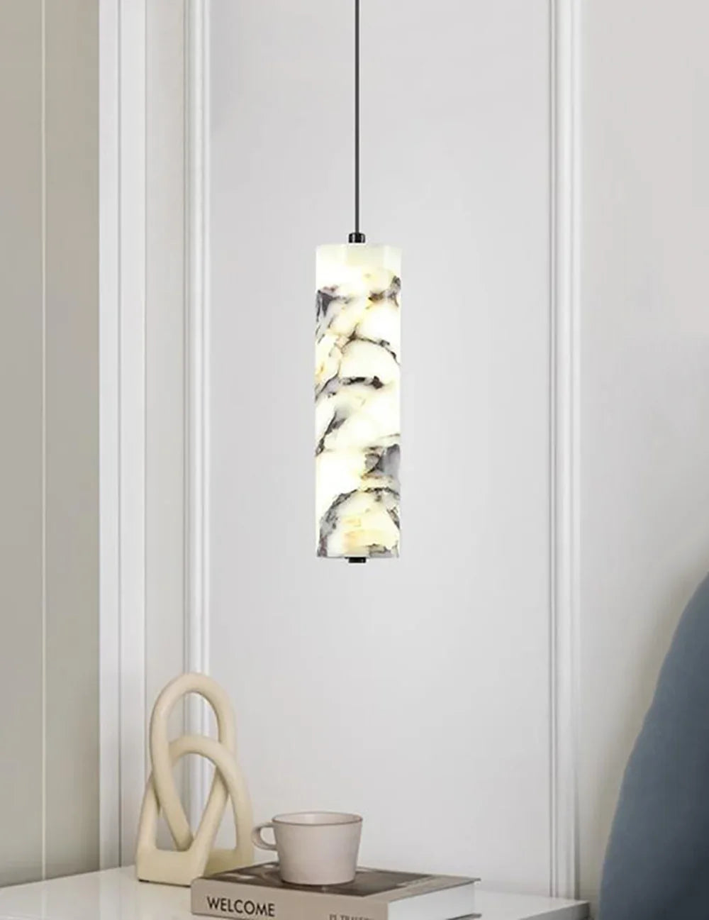 Cylinder Opus Marble Pendant Lamp – Marble detail 8