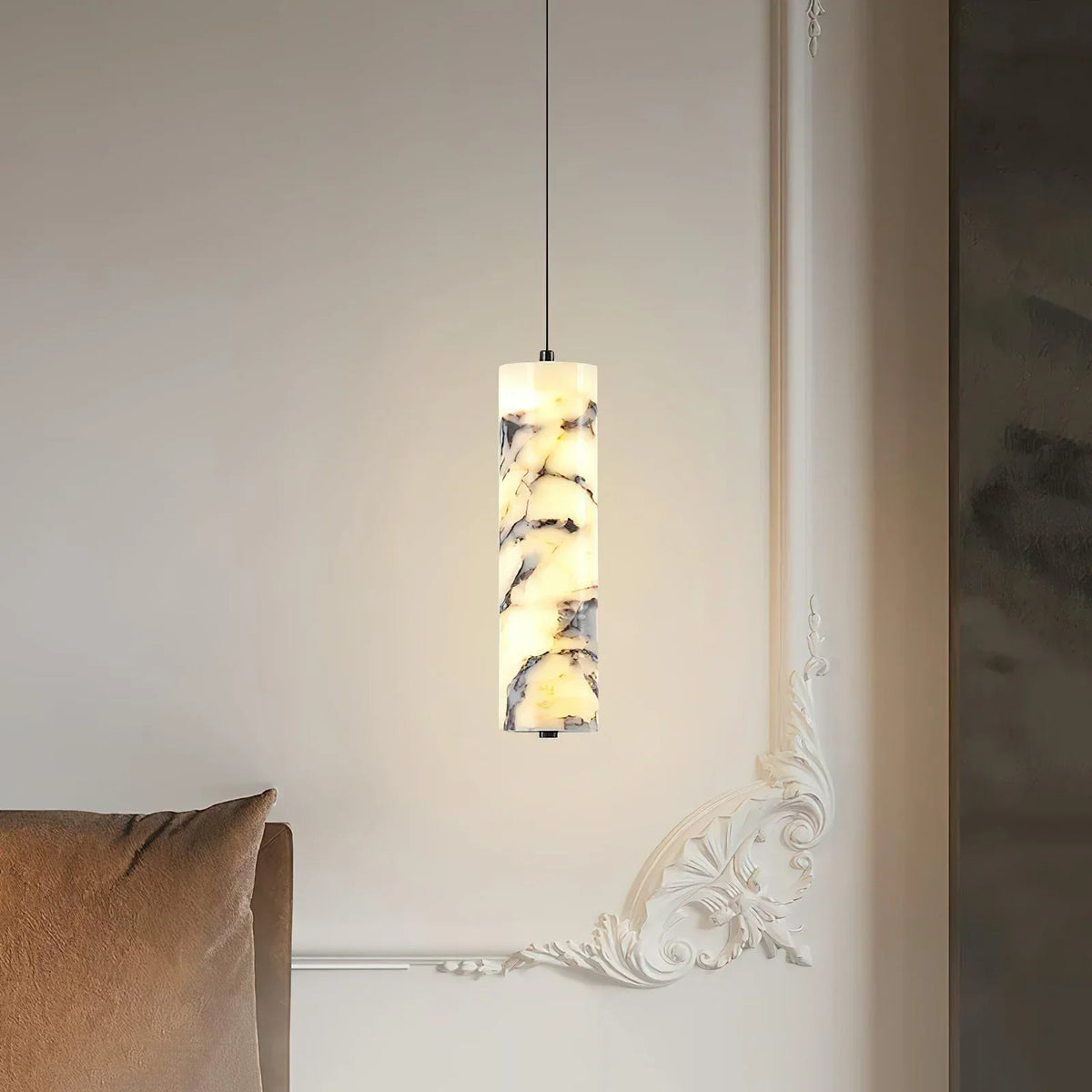 Cylinder Opus Marble Pendant Lamp – Marble detail 3