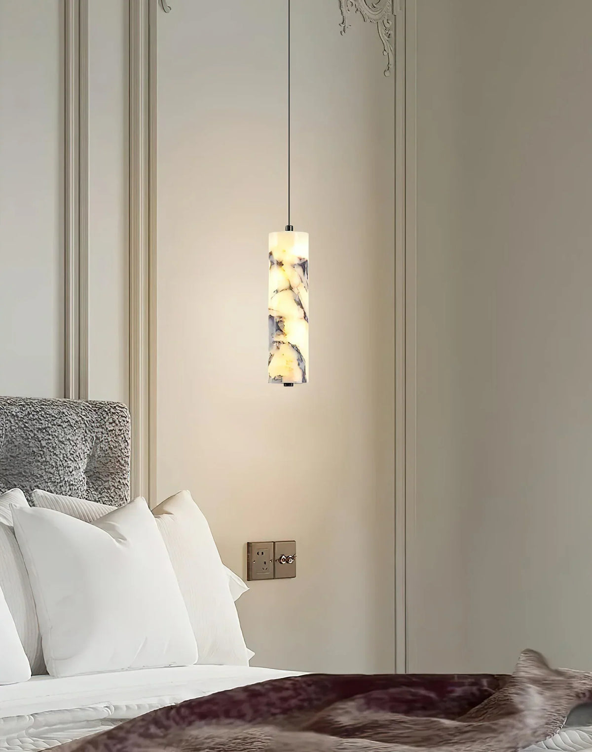 Cylinder Opus Marble Pendant Lamp – Marble detail 5