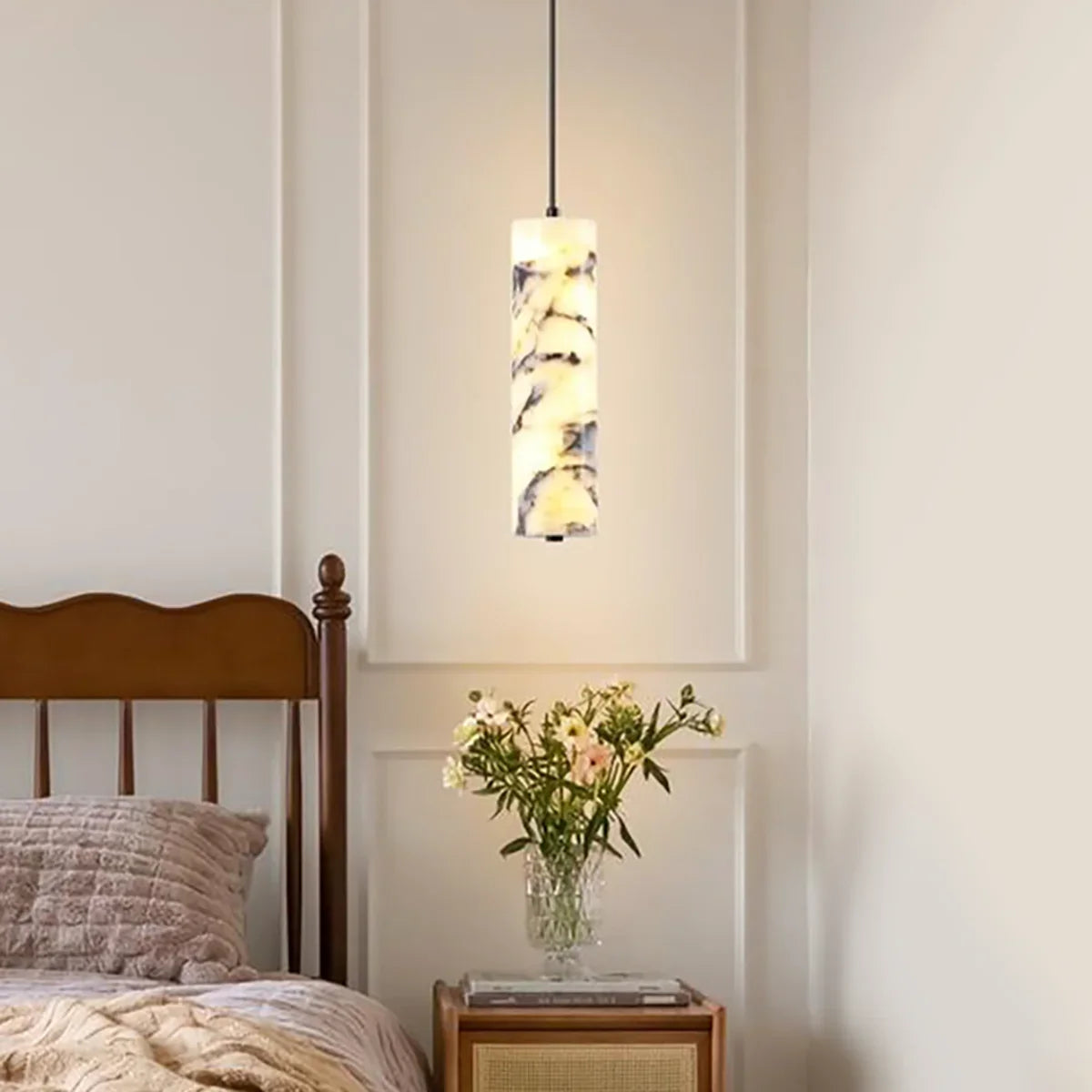 Cylinder Opus Marble Pendant Lamp – Marble detail 4
