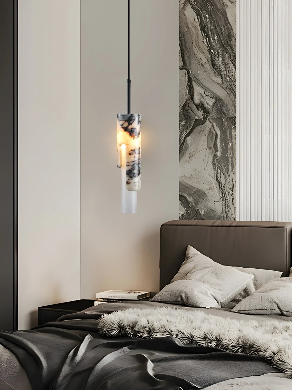Cylindrical Marble Pendant Lamp – Marble detail 5