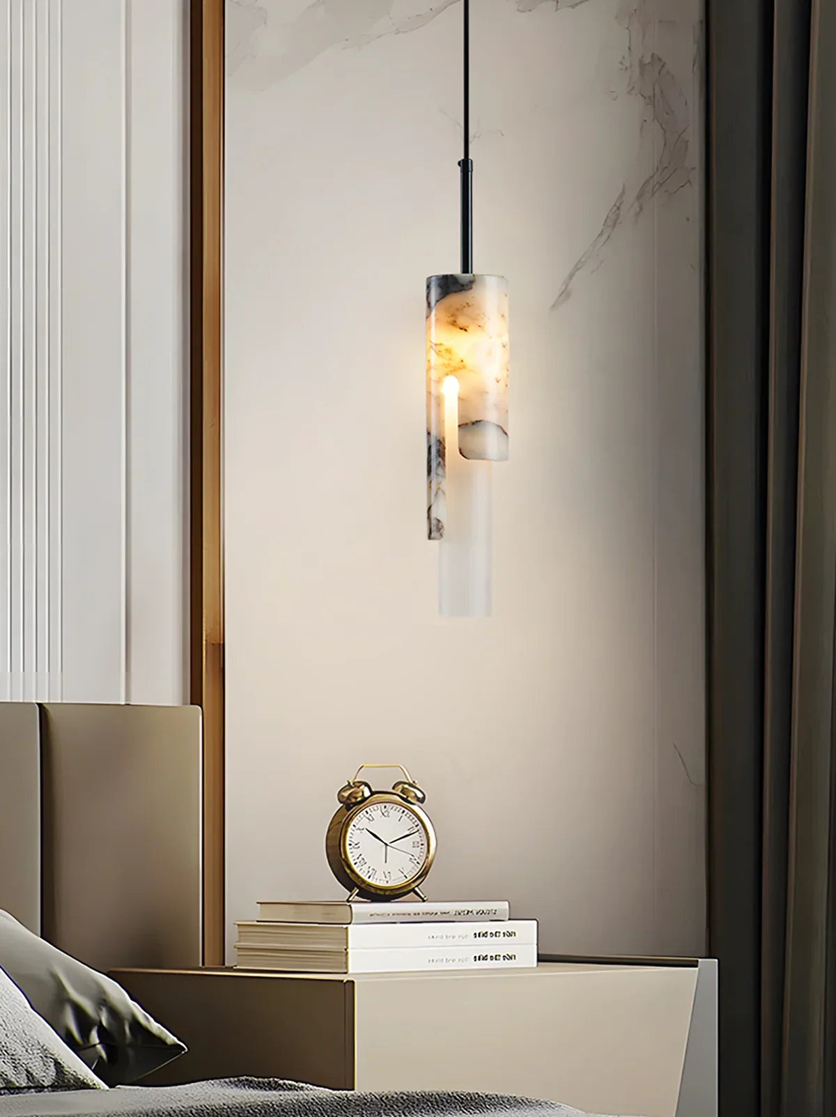 Cylindrical Marble Pendant Lamp – Marble detail 3