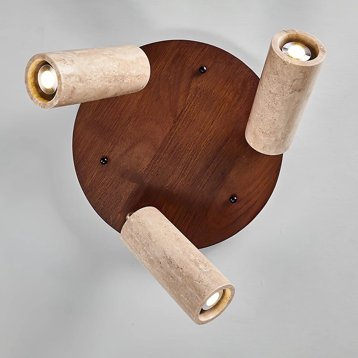 Cylindrical Terra Beam Travertine Ceiling Light – Travertine detail 8