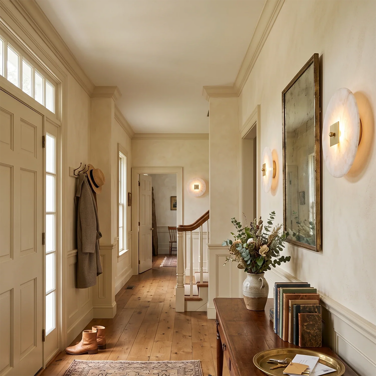 Disc Shaped Alabaster Wall Light – Alabaster detail 7