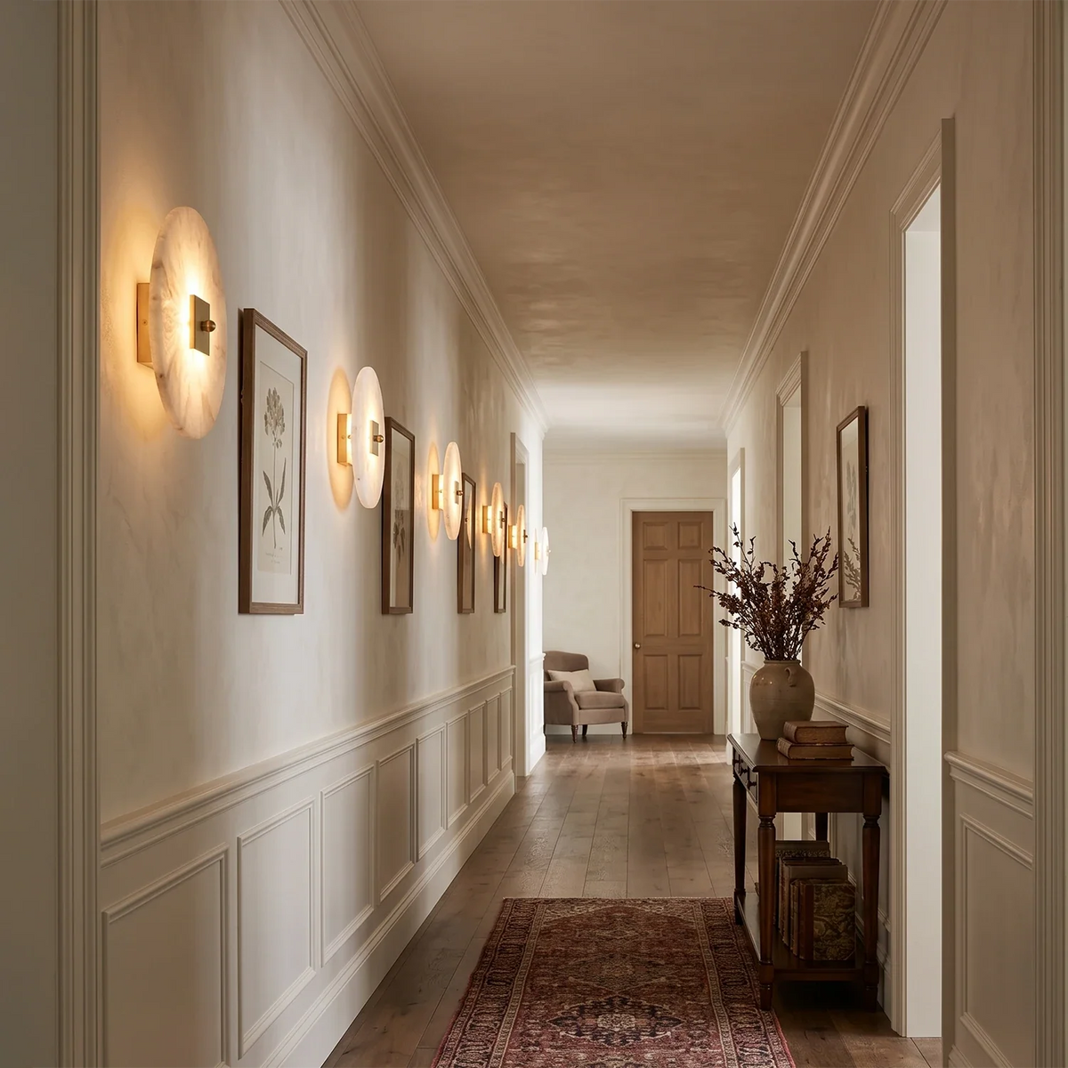 Disc Shaped Alabaster Wall Light – Alabaster detail 8