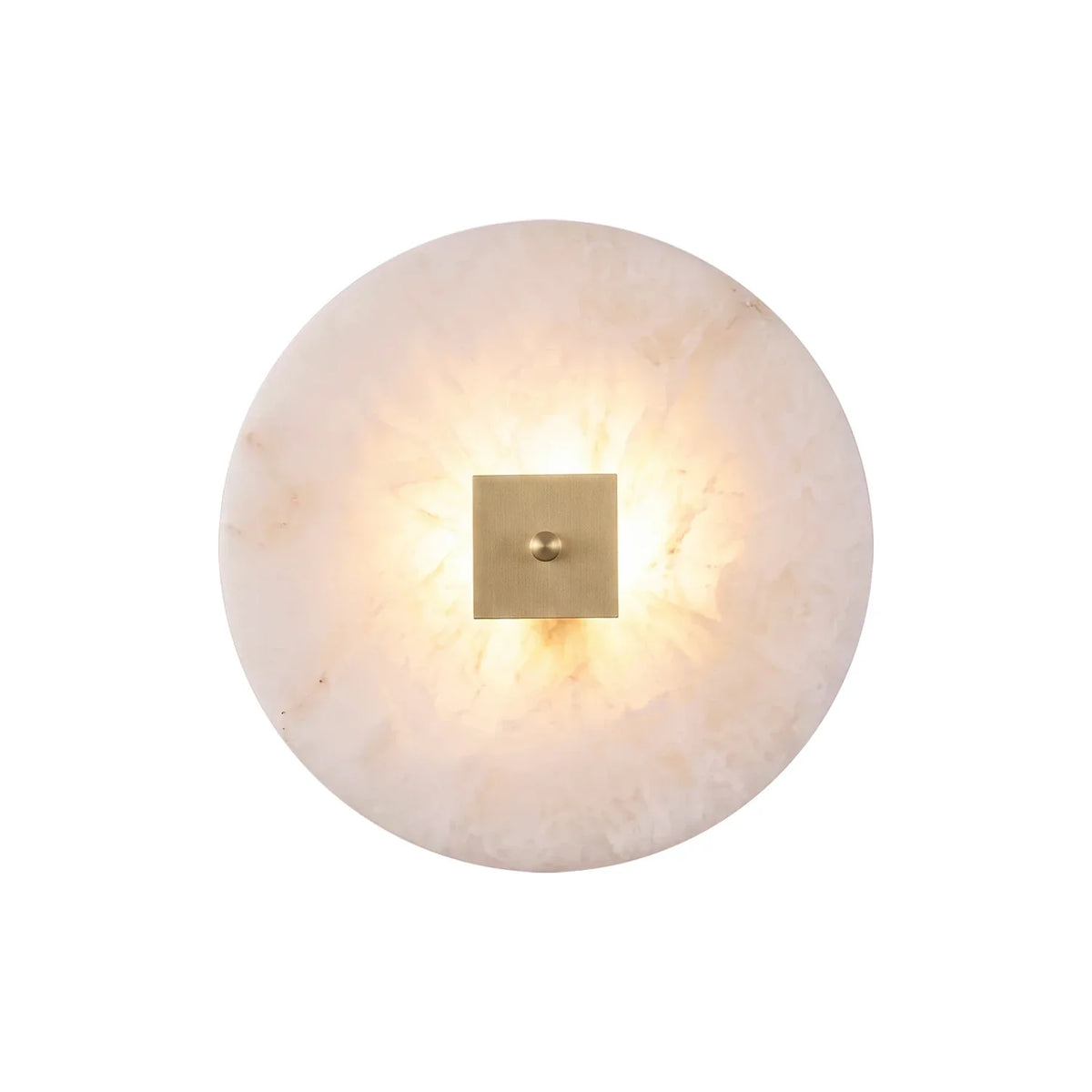 Disc Shaped Alabaster Wall Light