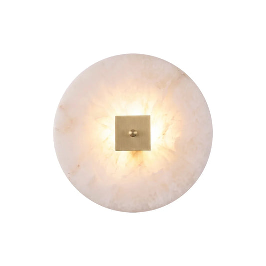 Disc Shaped Alabaster Wall Light