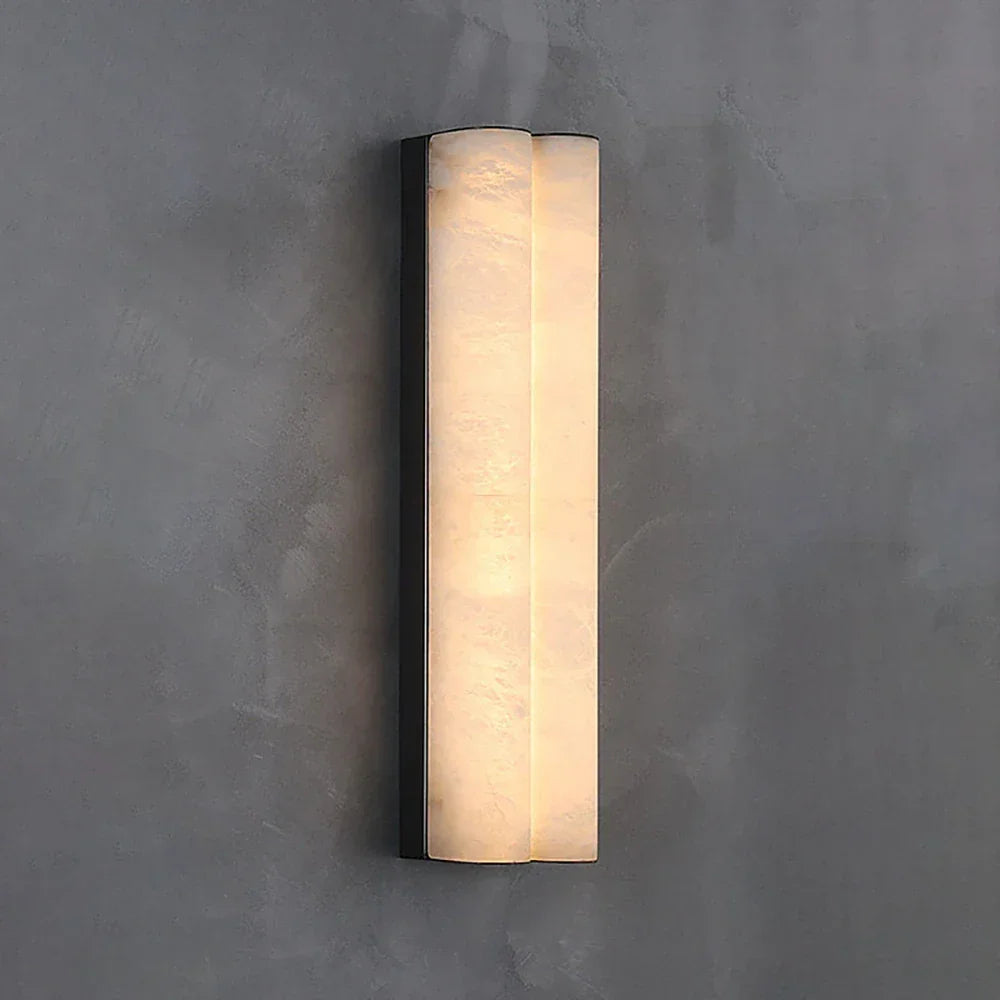 Double Cylinder Alabaster Tubular Wall Sconce – Alabaster detail 13