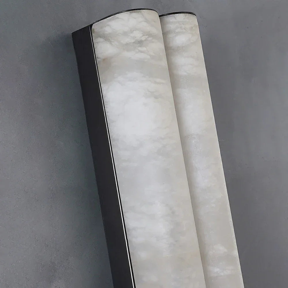 Double Cylinder Alabaster Tubular Wall Sconce – Alabaster detail 12