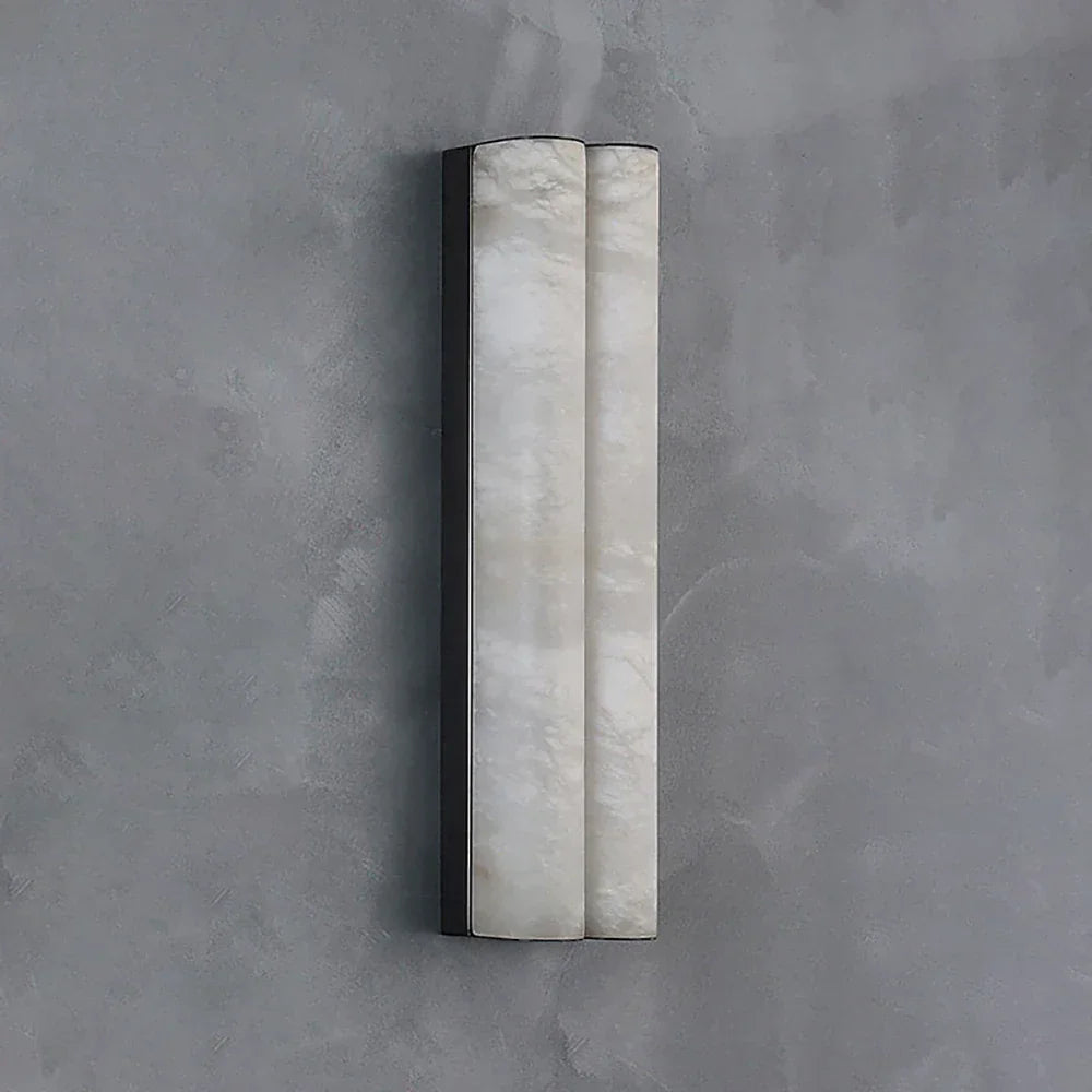 Double Cylinder Alabaster Tubular Wall Sconce – Alabaster detail 14