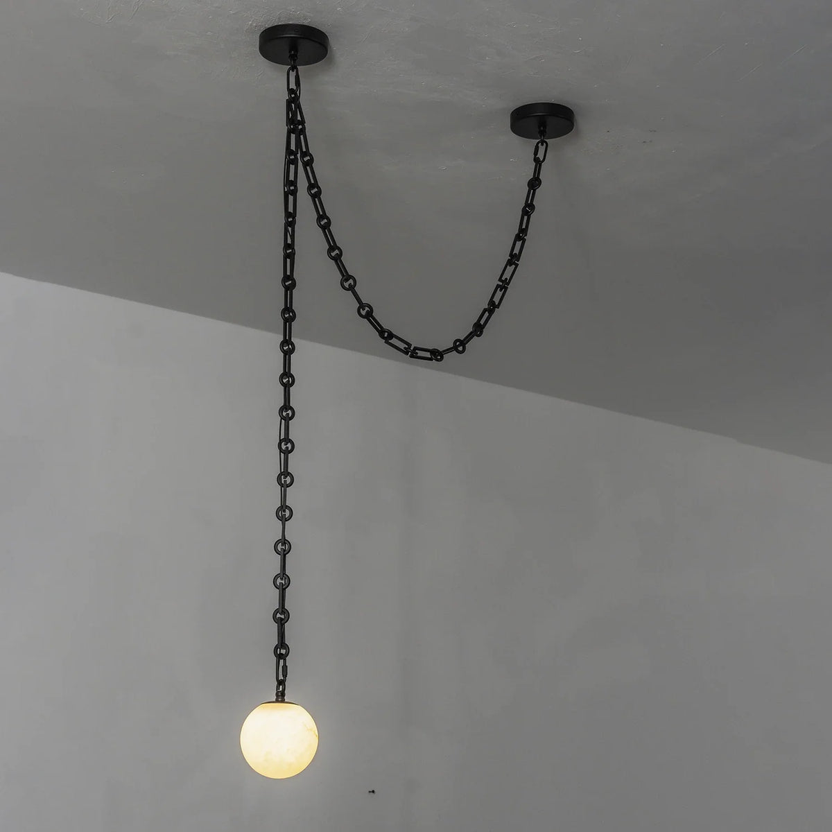 Alabaster Spherical Chain Chandelier – Alabaster detail 42