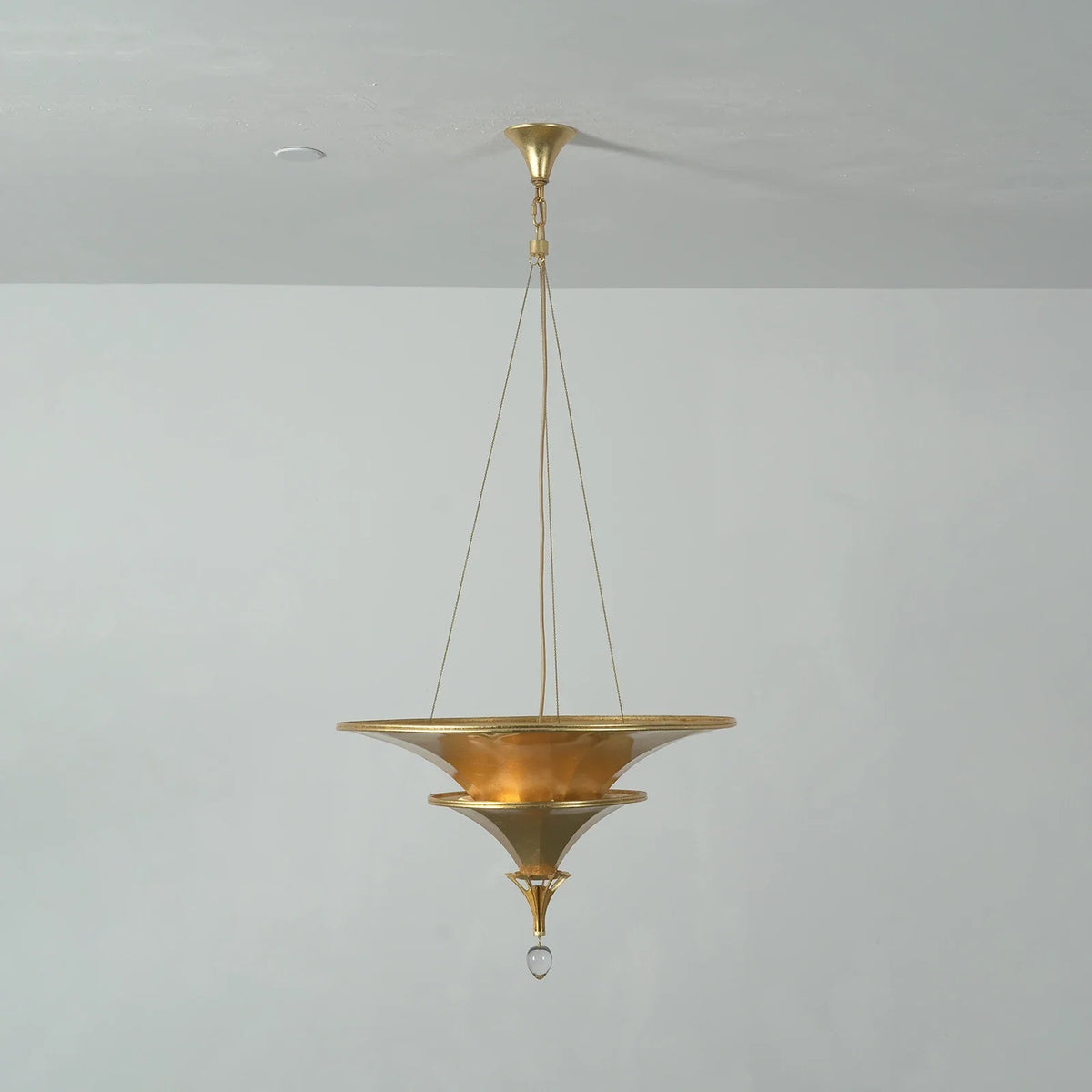 Verenne Gold Leaf Two-Tier Crystal Chandelier – Crystal detail 13