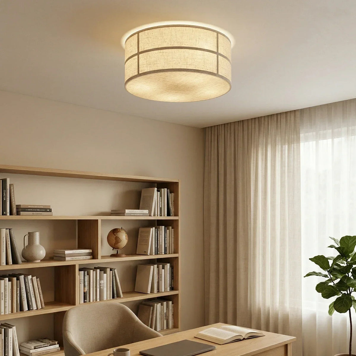 Drum Fabric Iron Ceiling Light – Iron detail 8