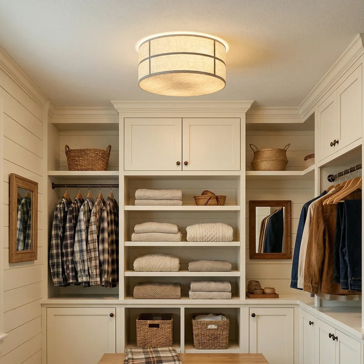 Drum Fabric Iron Ceiling Light – Iron detail 2