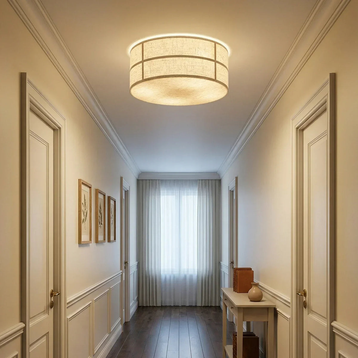 Drum Fabric Iron Ceiling Light – Iron detail 5
