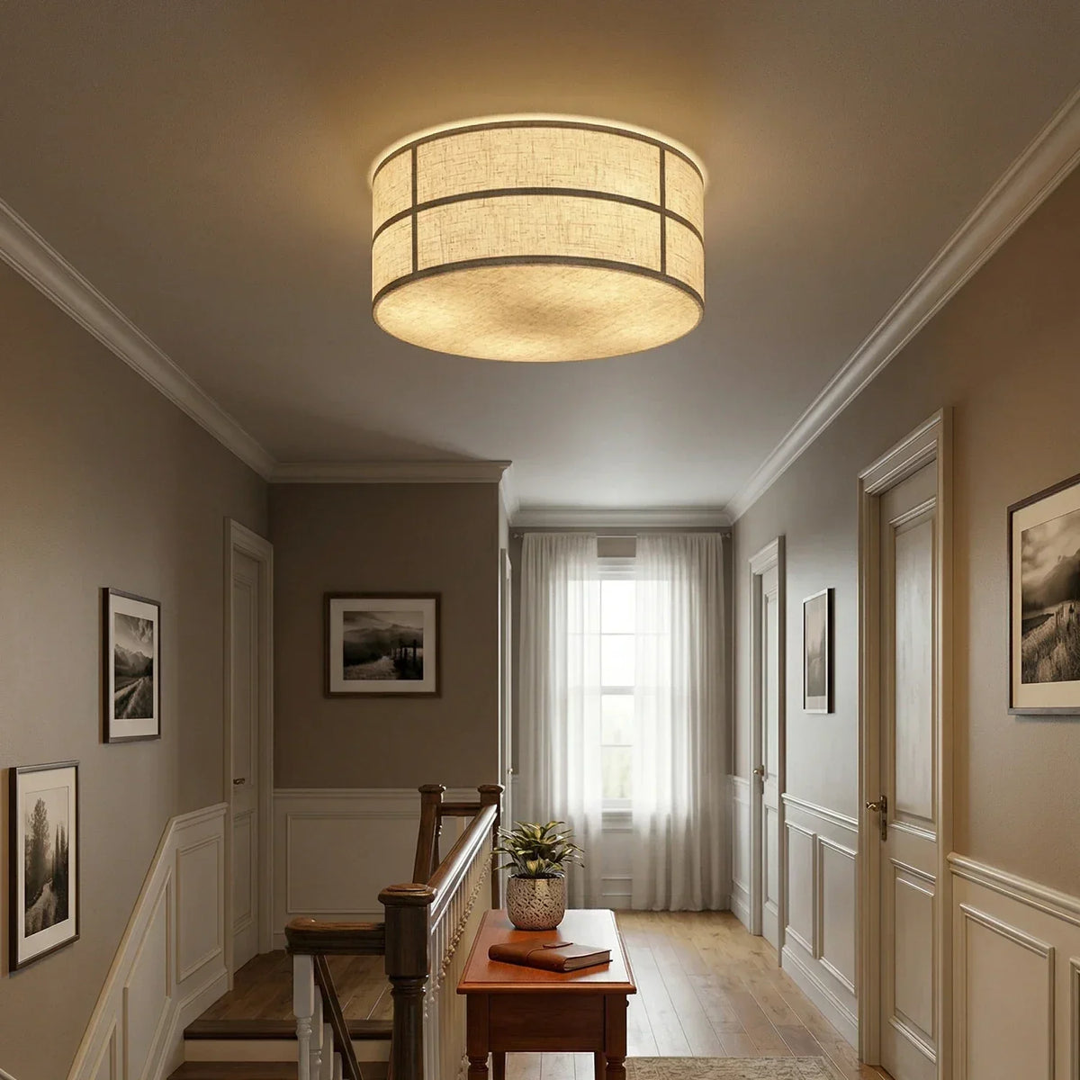 Drum Fabric Iron Ceiling Light – Iron detail 4