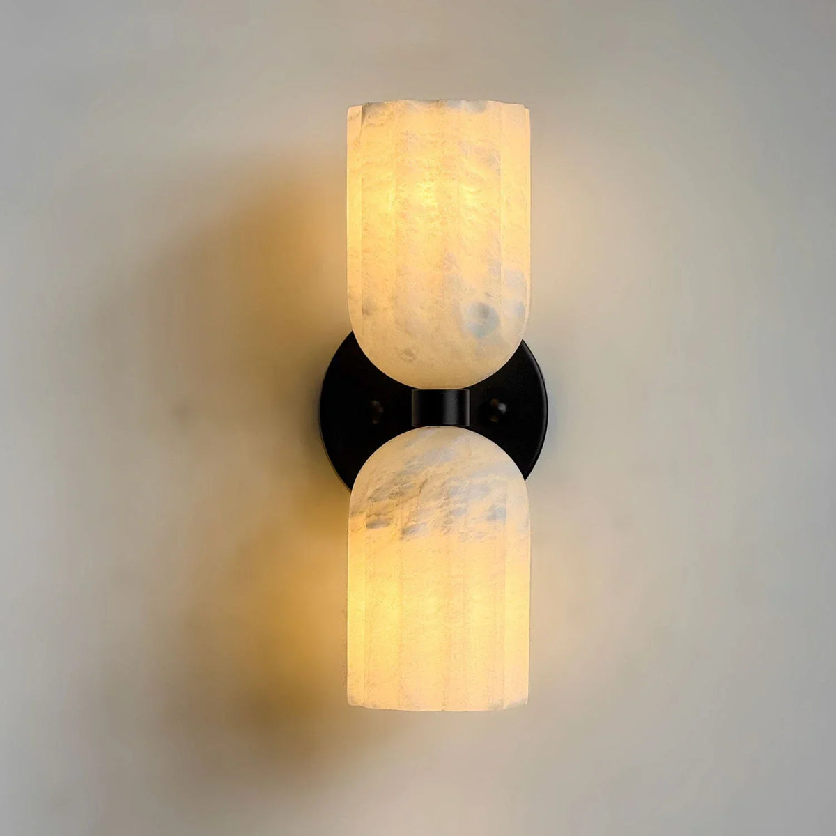Dual Alabaster Pillar Wall Sconce – Alabaster detail 12