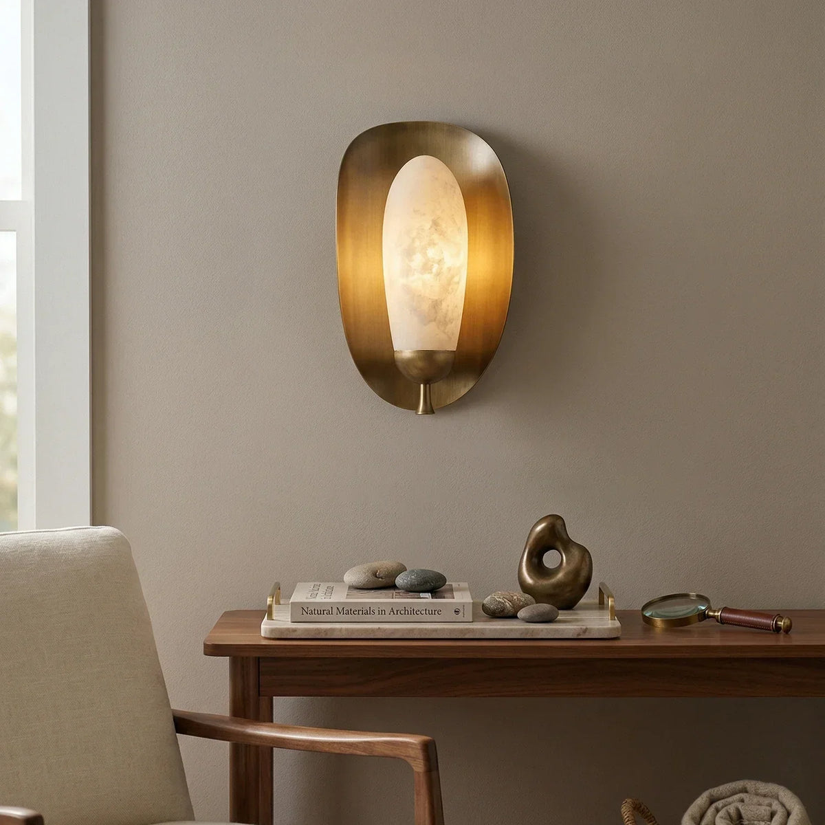 Fruit Solenne Alabaster Wall Sconce – Alabaster detail 6