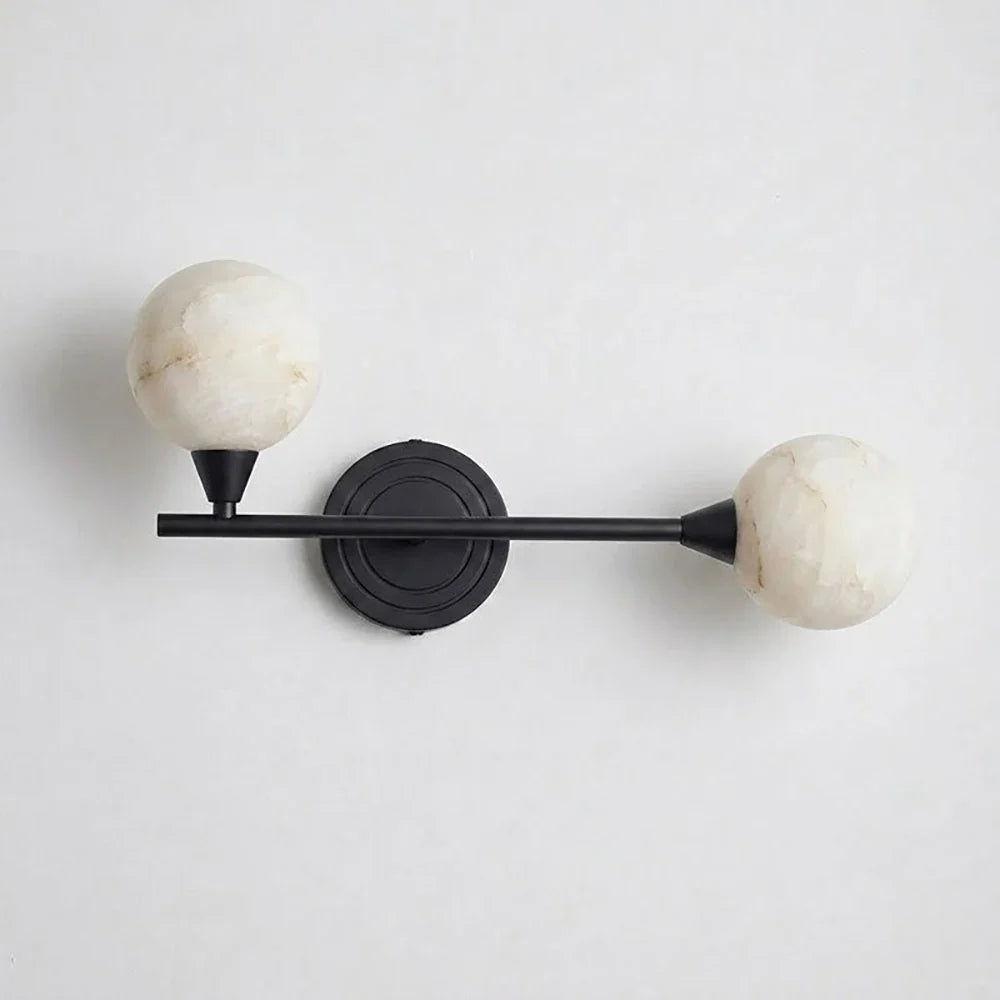 Duvelle Alabaster Two-Globe Wall Sconce – Alabaster detail 13