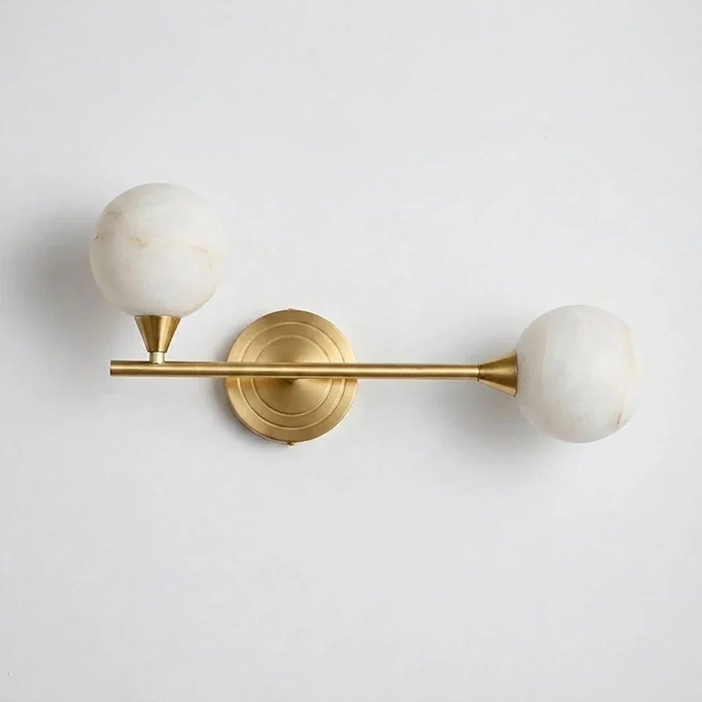 Duvelle Alabaster Two-Globe Wall Sconce – Alabaster detail 12