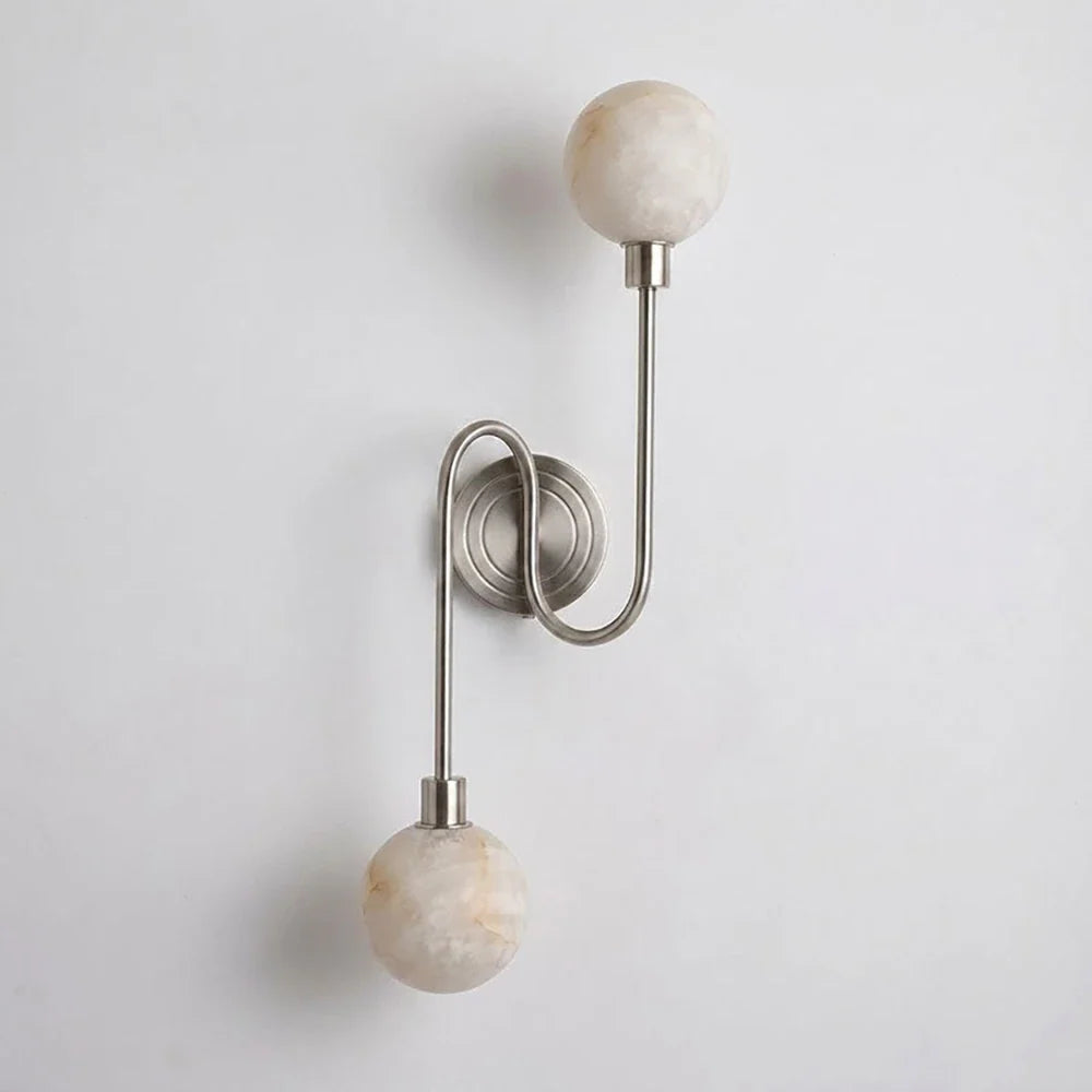Duvelle Alabaster Two-Globe Wall Sconce – Alabaster detail 11