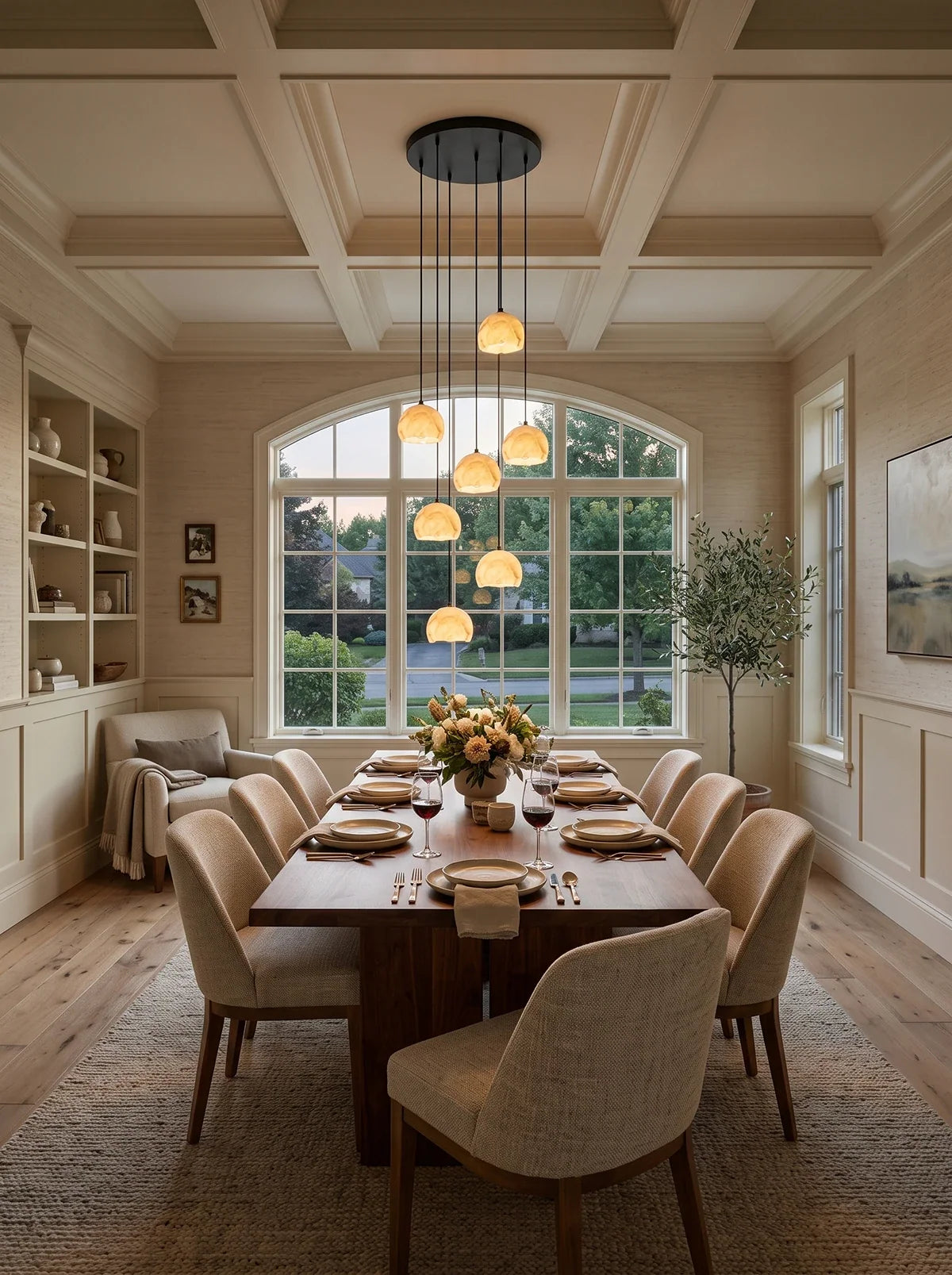 Ellery Alabaster Dome Cluster Chandelier – Alabaster detail 8
