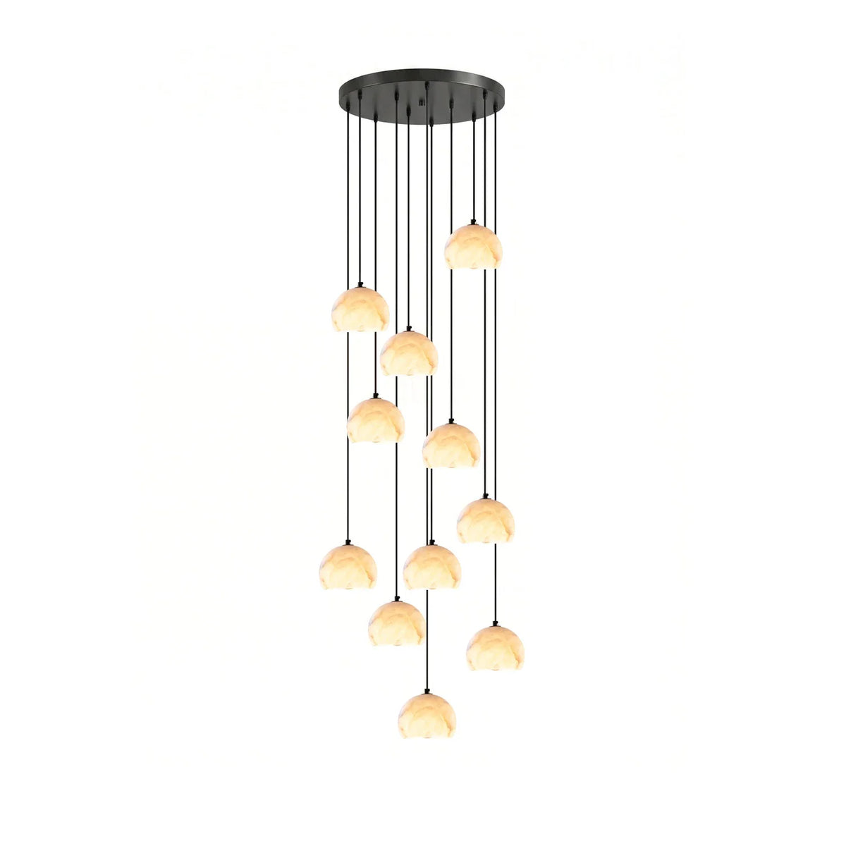 Ellery Alabaster Dome Cluster Chandelier – Alabaster detail 14