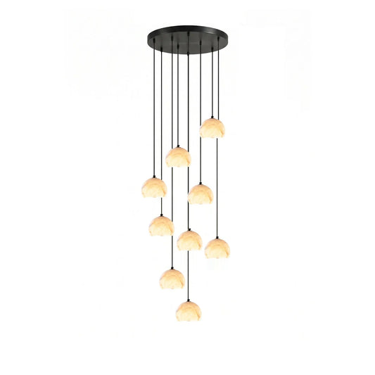 Ellery Alabaster Dome Cluster Chandelier