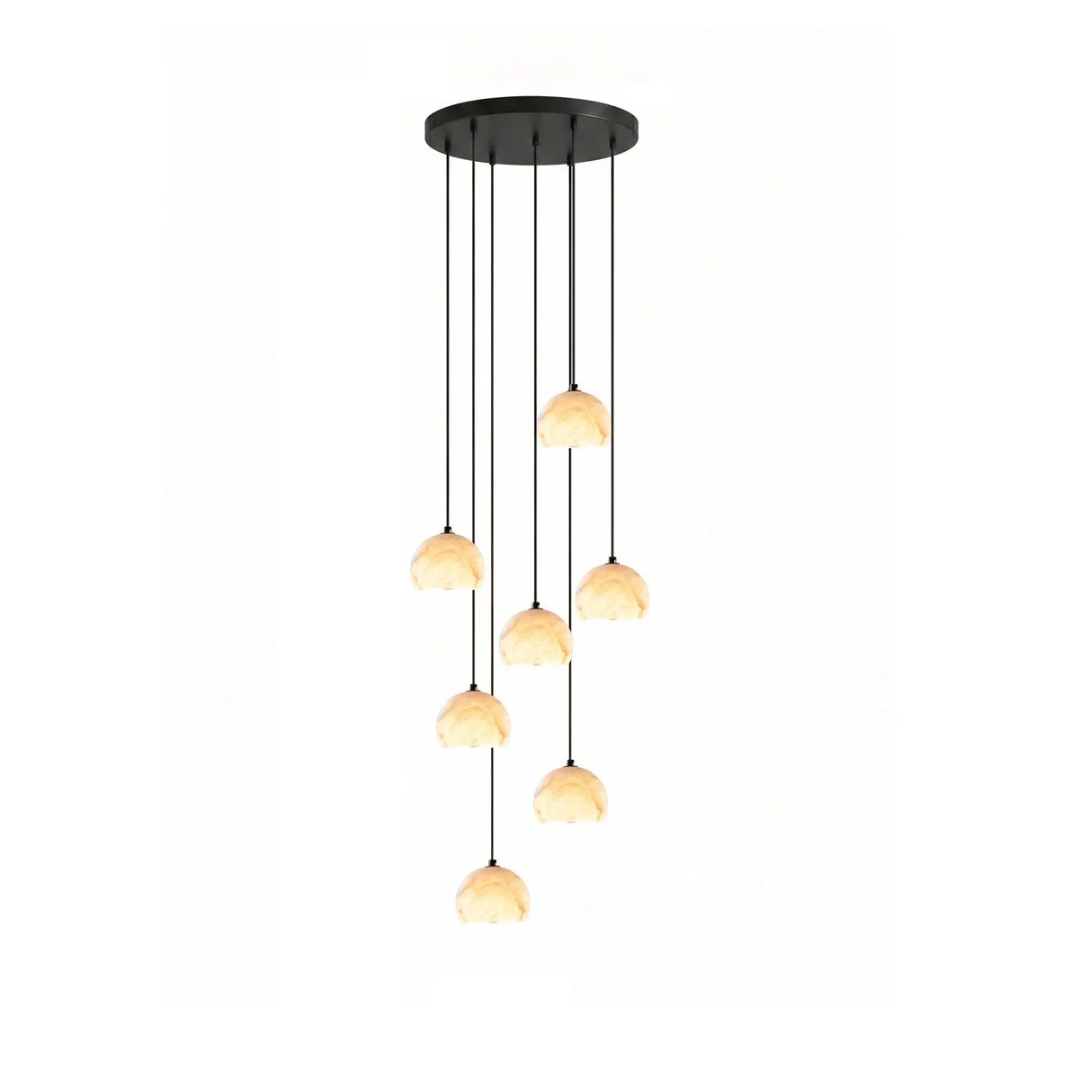 Ellery Alabaster Dome Cluster Chandelier – Alabaster detail 13
