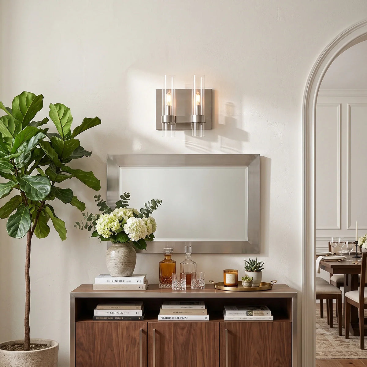 Ellery Glass Cylinder Wall Sconce – Glass detail 5
