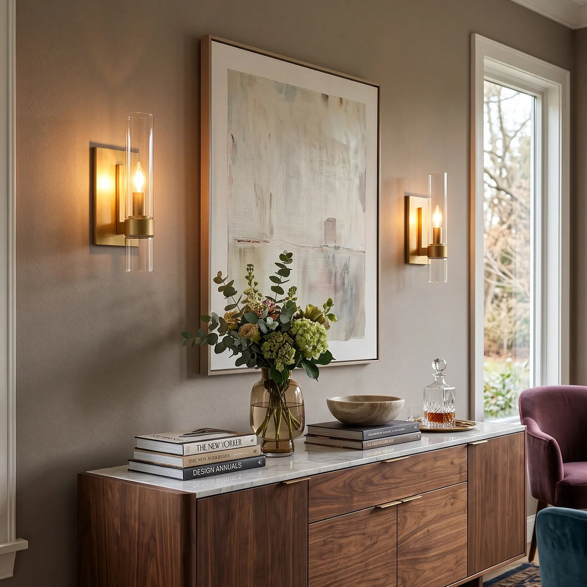 Ellery Glass Cylinder Wall Sconce – Glass detail 9