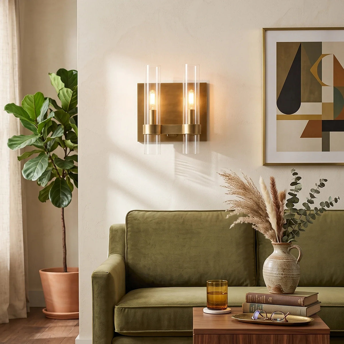 Ellery Glass Cylinder Wall Sconce – Glass detail 2