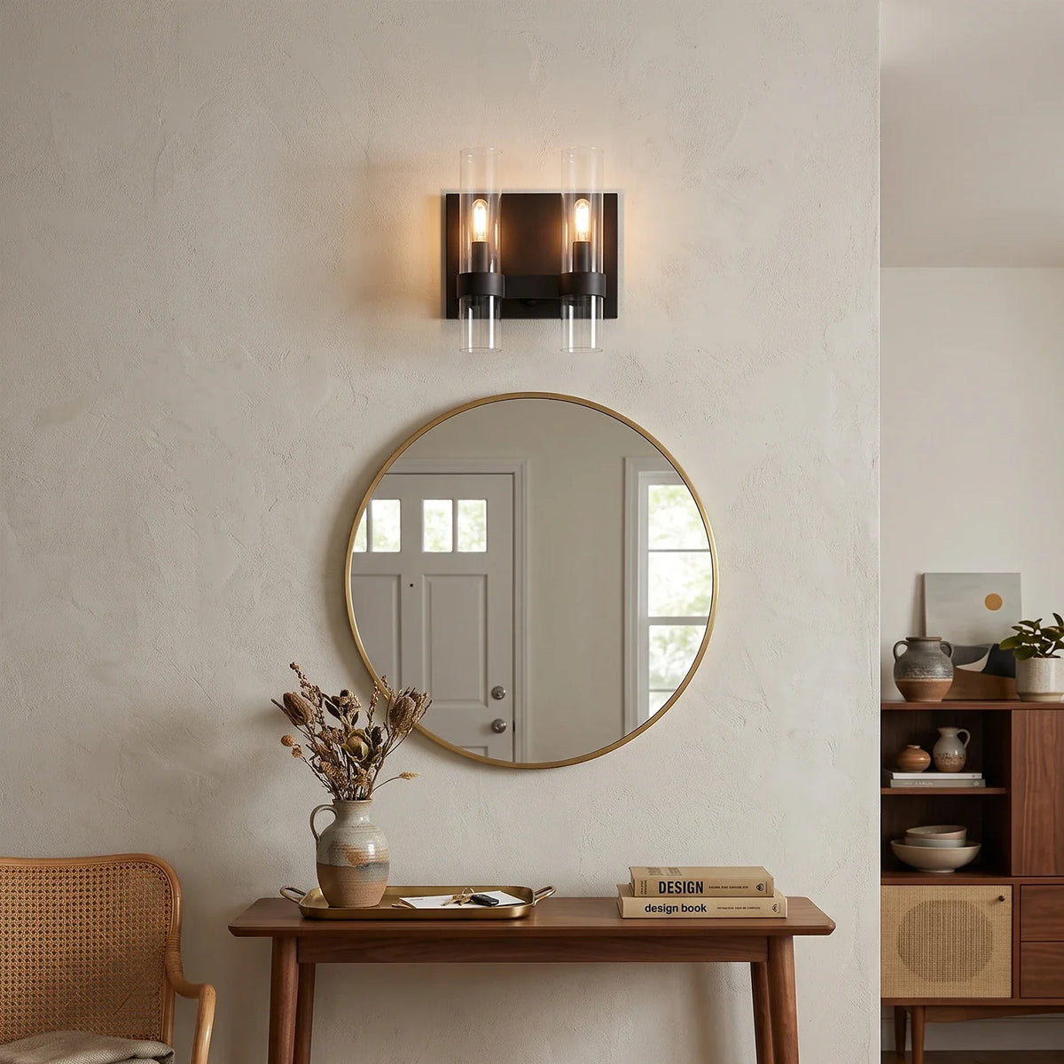 Ellery Glass Cylinder Wall Sconce – Glass detail 8