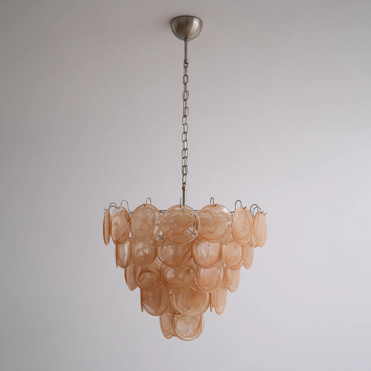Elodie Gold Swirl Disc Glass Chandelier – Glass detail 14