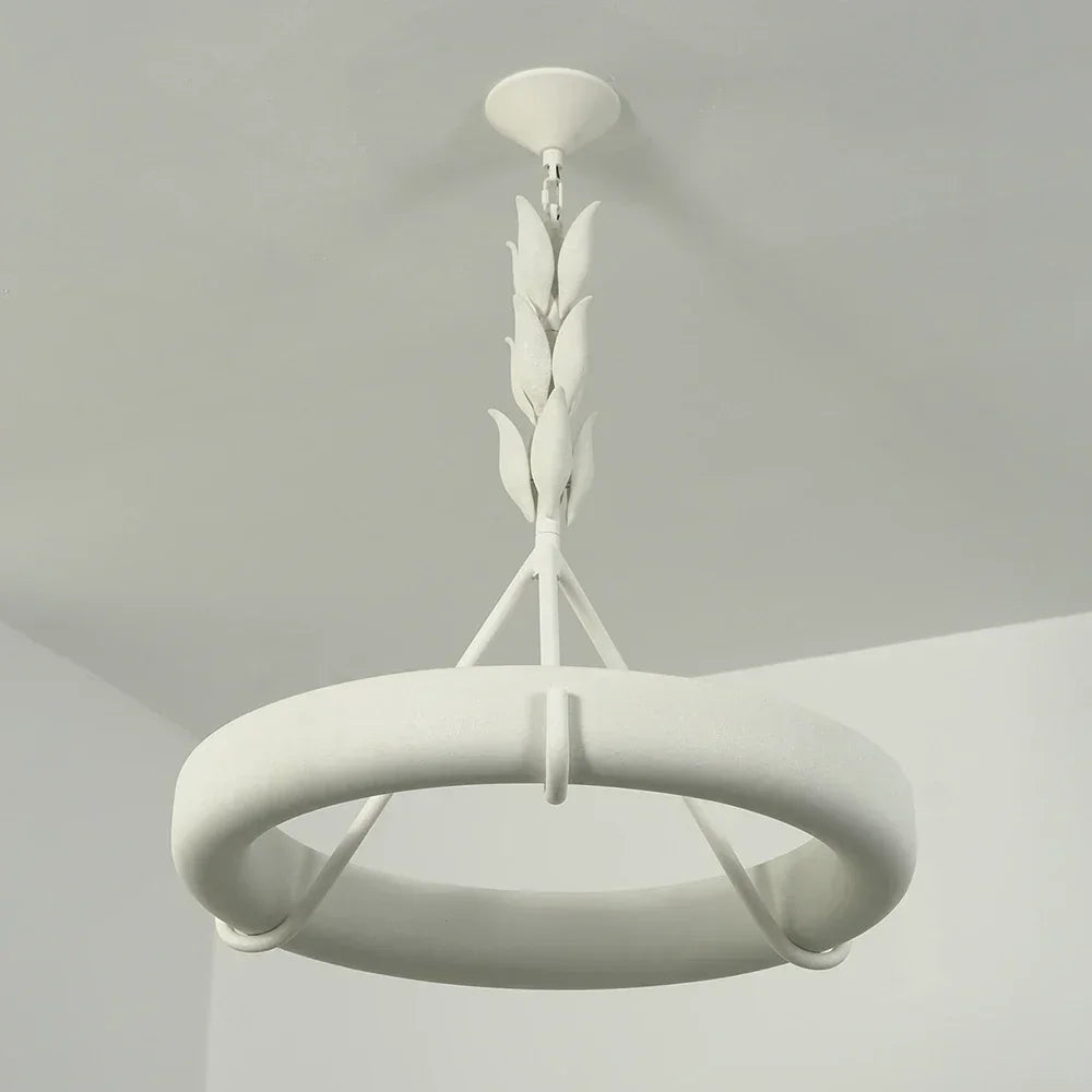 Elodie Plaster Petal Ring Chandelier – Plaster detail 22