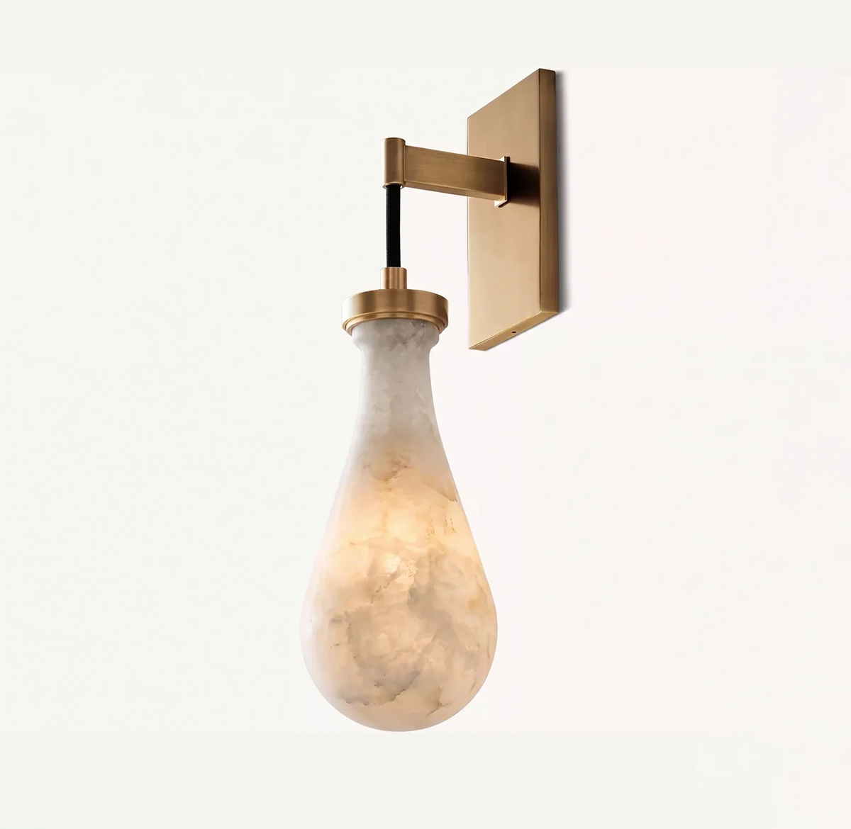 Elowen Alabaster Teardrop Wall Sconce – Alabaster detail 15