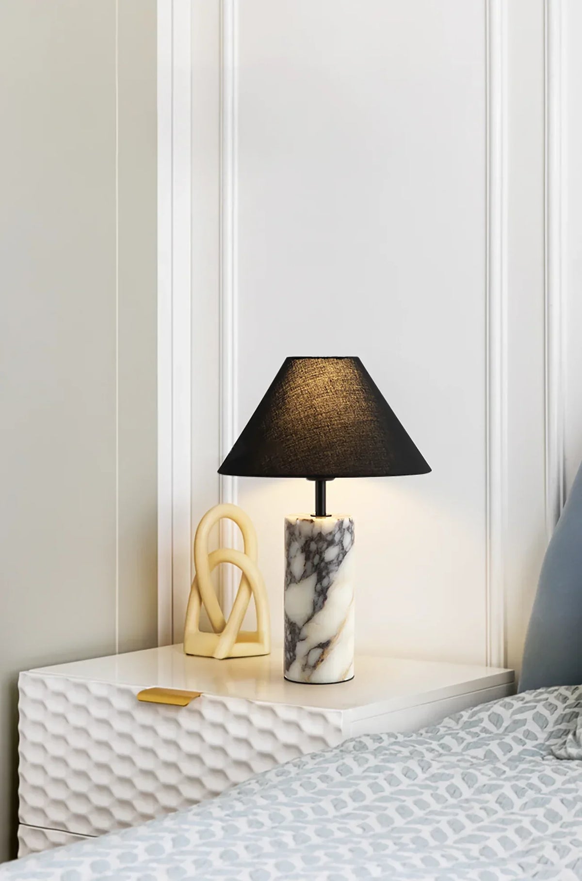 Fabric Marble Table Lamp – Marble detail 4