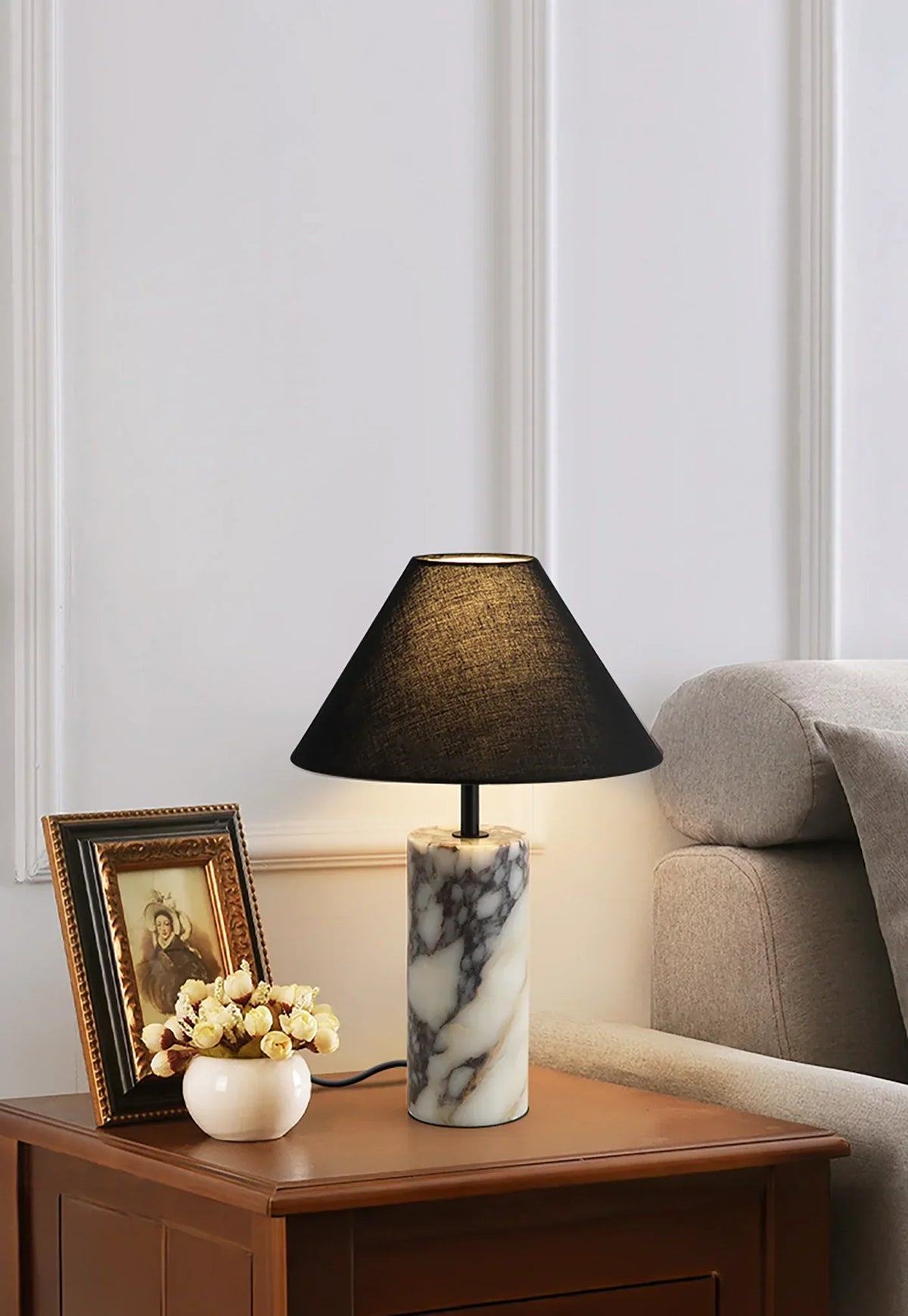 Fabric Marble Table Lamp – Marble detail 5