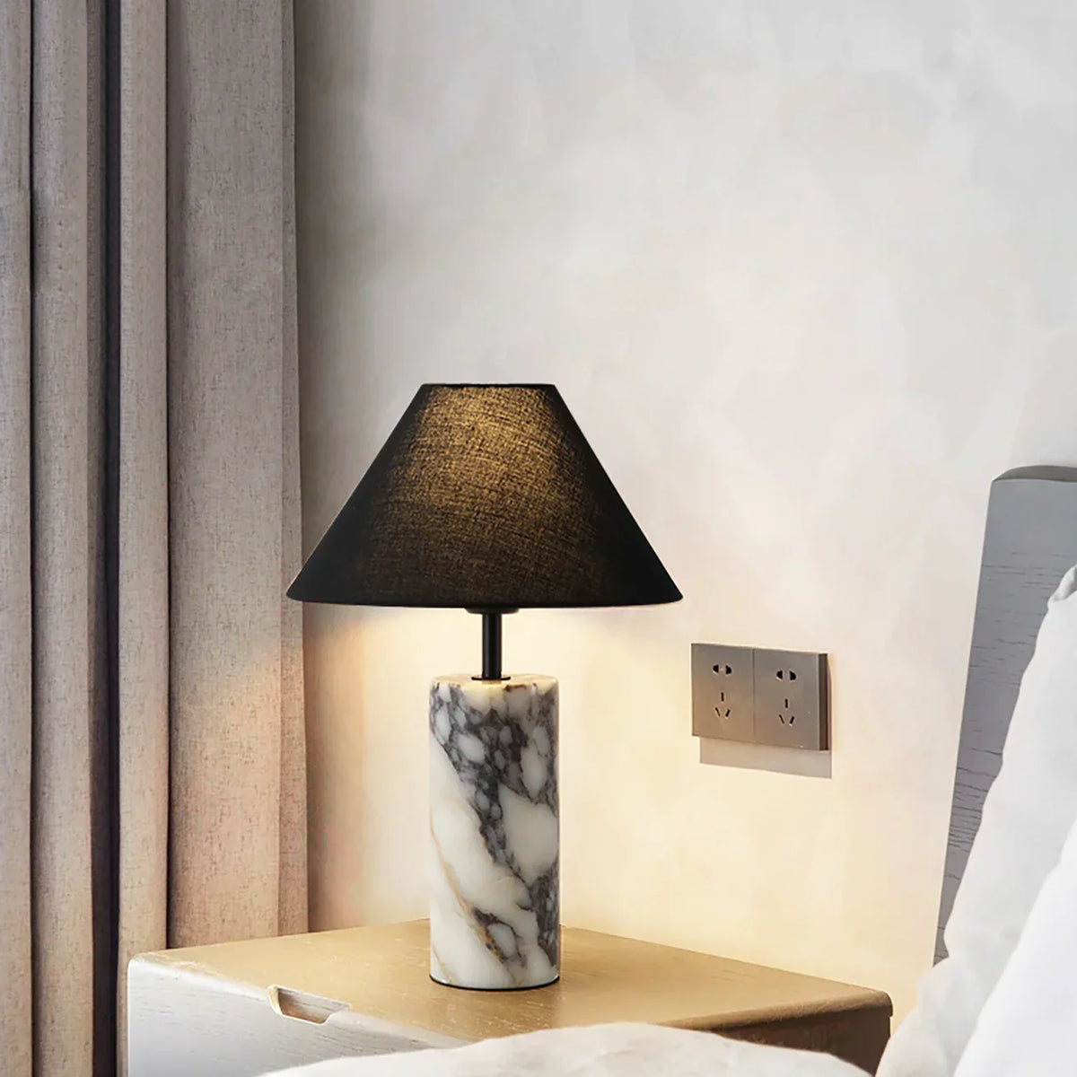 Fabric Marble Table Lamp – Marble detail 3