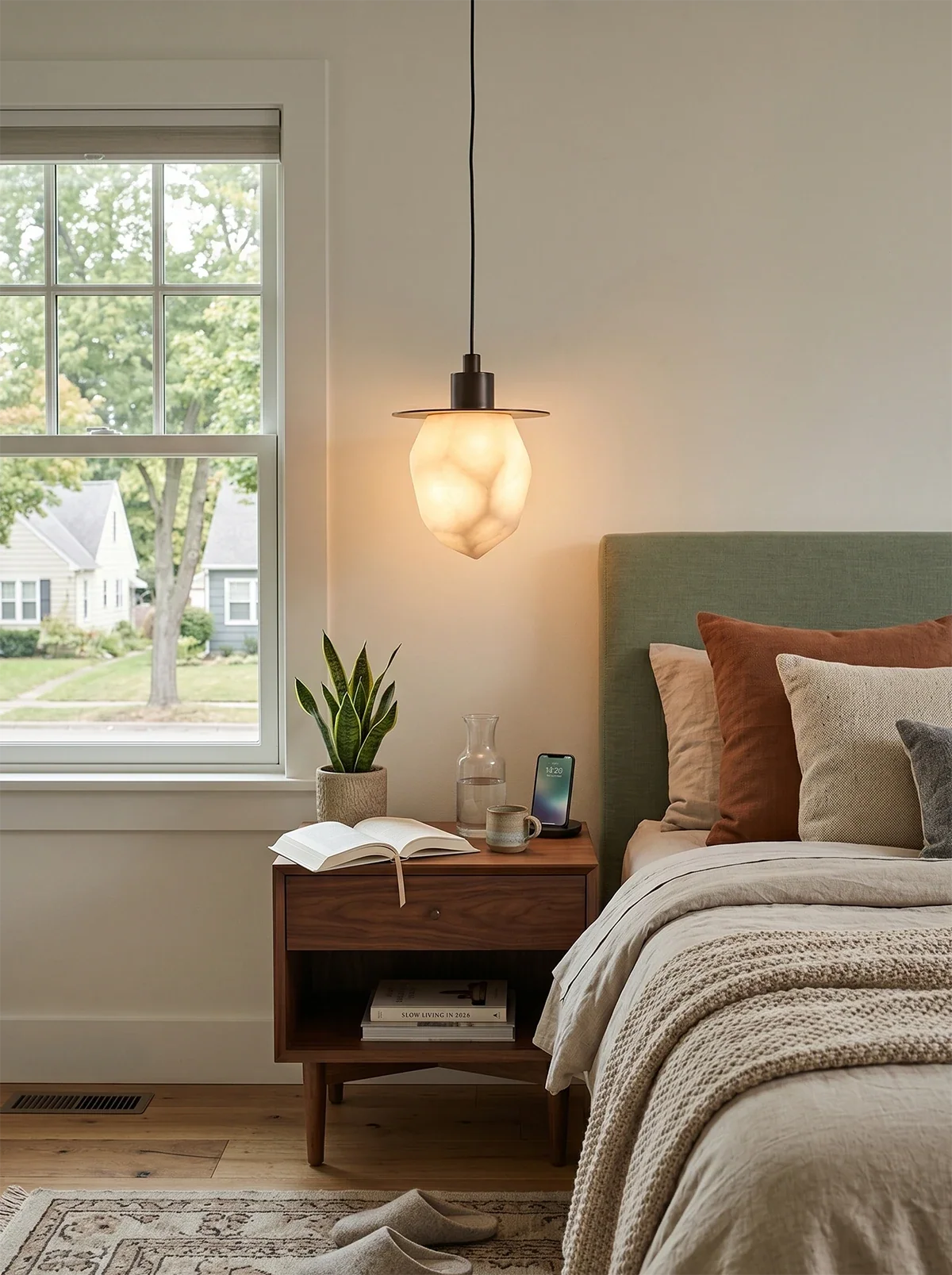Faceted Alabaster Pendant Light – Alabaster detail 9