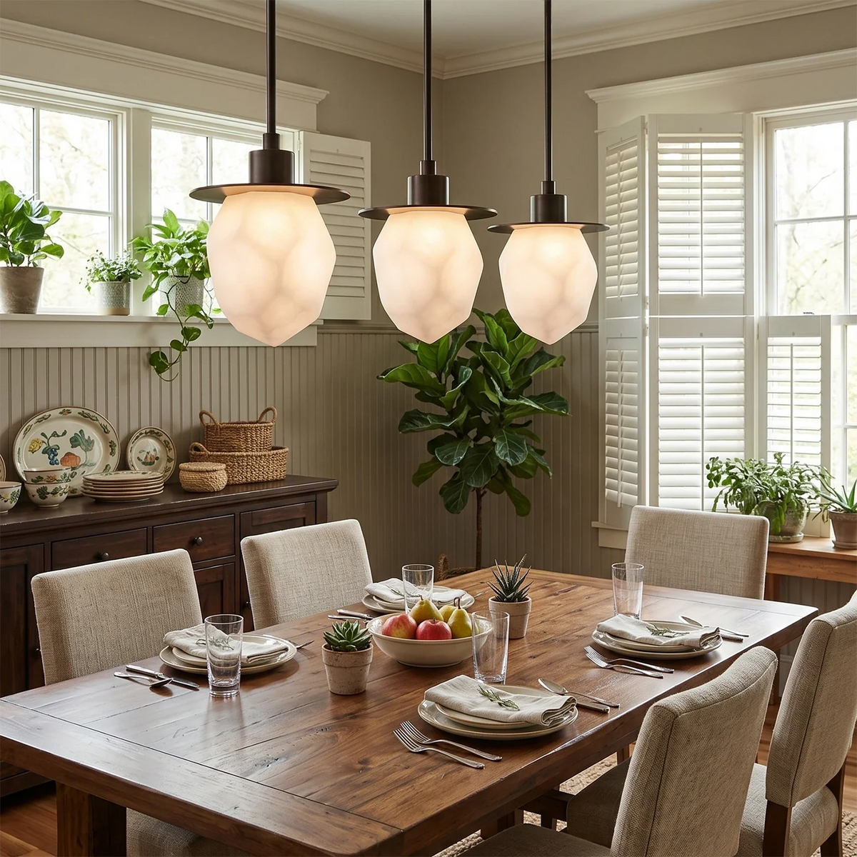 Faceted Alabaster Pendant Light – Alabaster detail 8