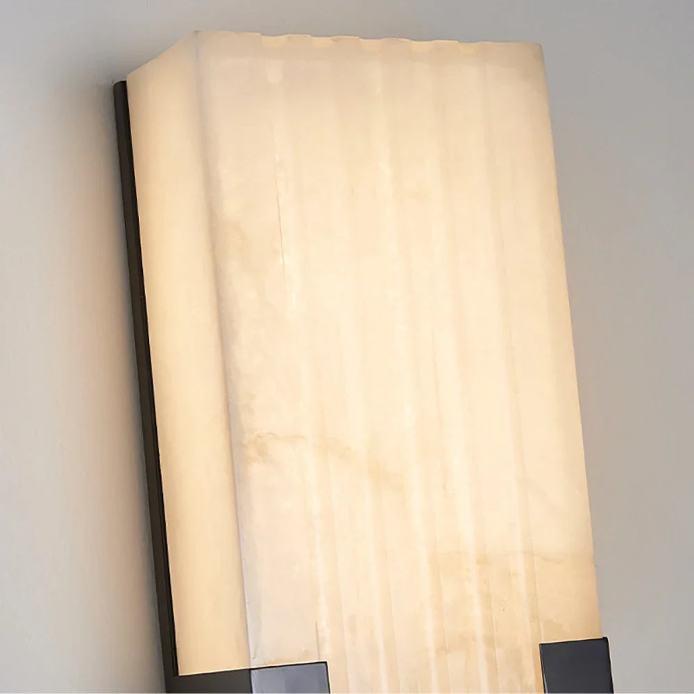 Fluted Alabaster Column Wall Sconce – Alabaster detail 11