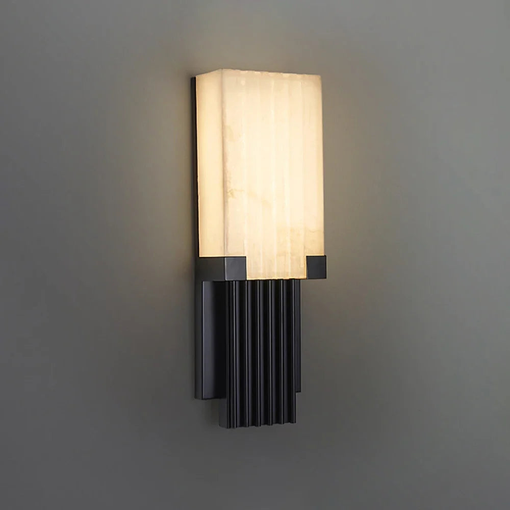 Fluted Alabaster Column Wall Sconce – Alabaster detail 13