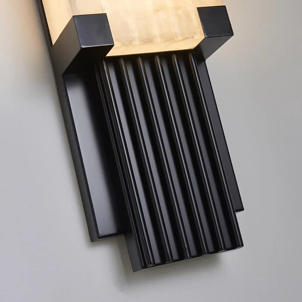 Fluted Alabaster Column Wall Sconce – Alabaster detail 12