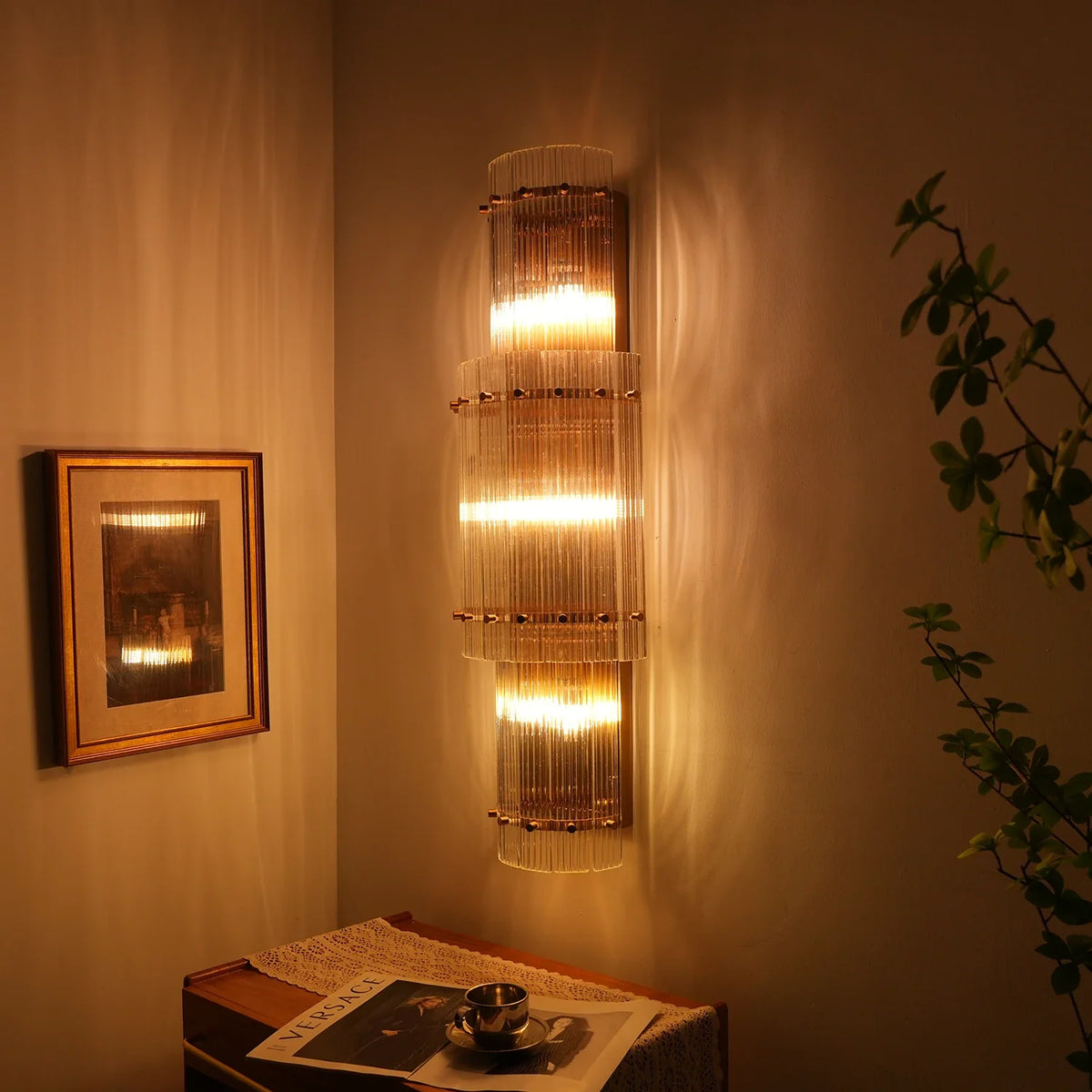Fluted Glass Rod Wall Sconce – Glass detail 14