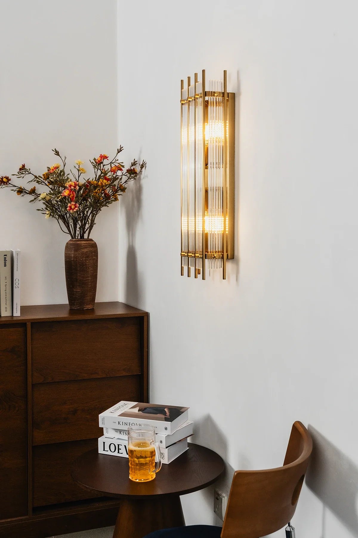 Fluted Glass Rod Wall Sconce – Glass detail 18