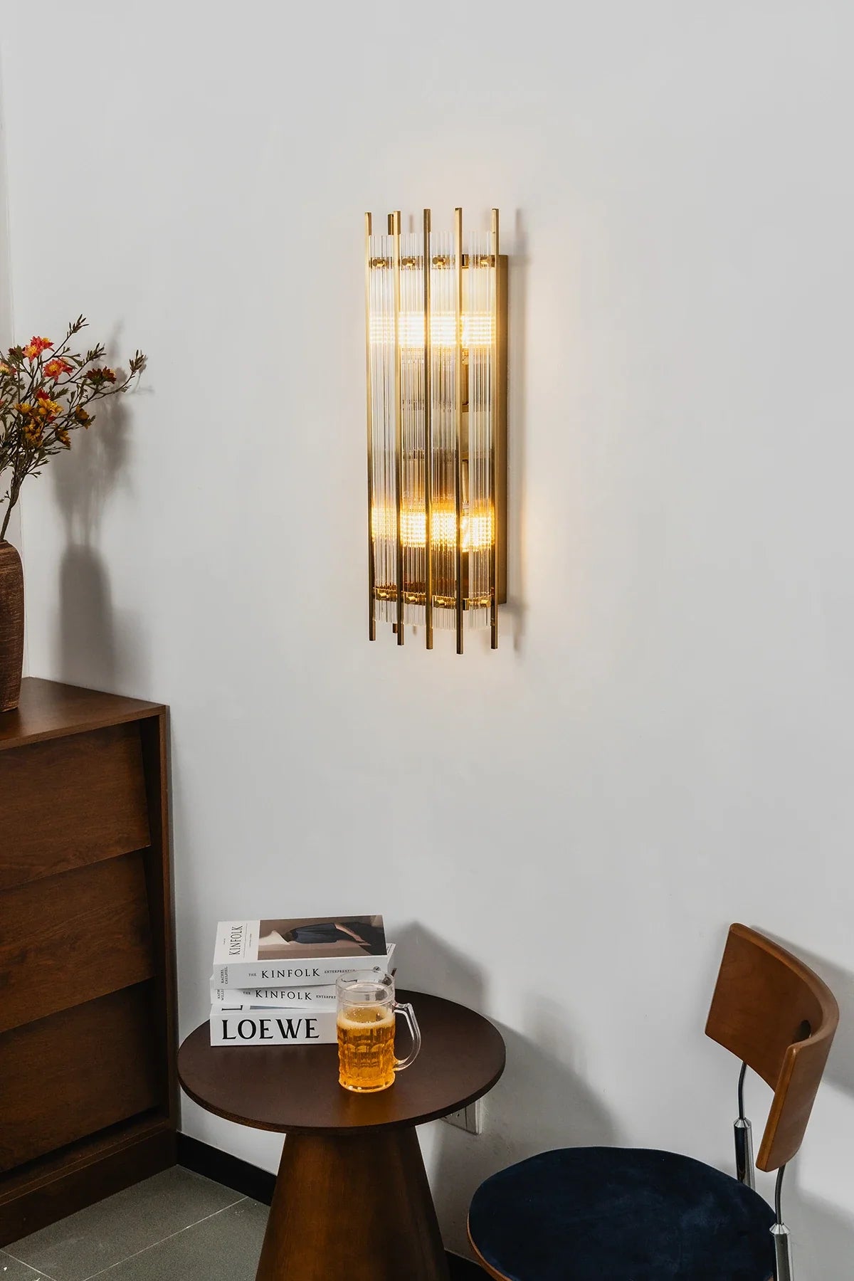 Fluted Glass Rod Wall Sconce – Glass detail 16