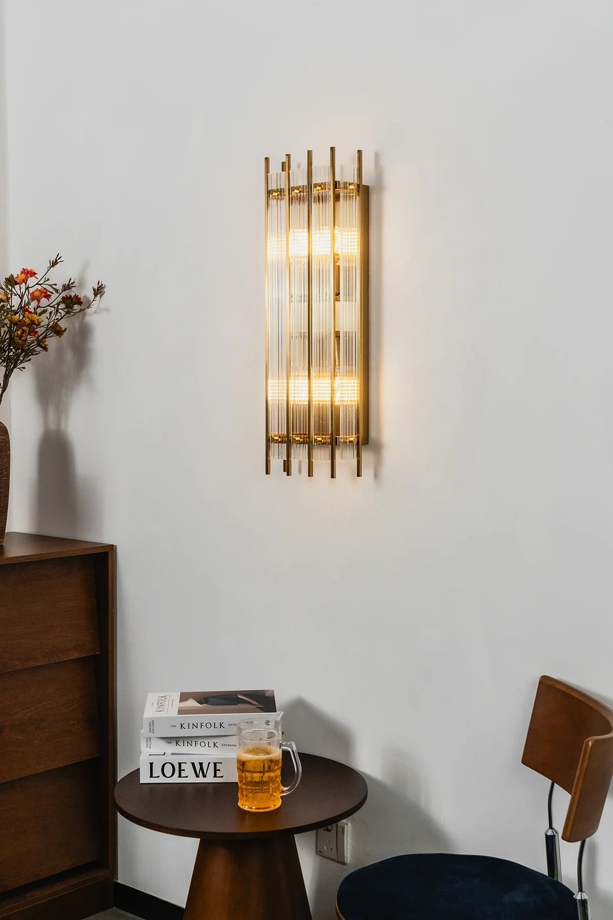 Fluted Glass Rod Wall Sconce – Glass detail 17