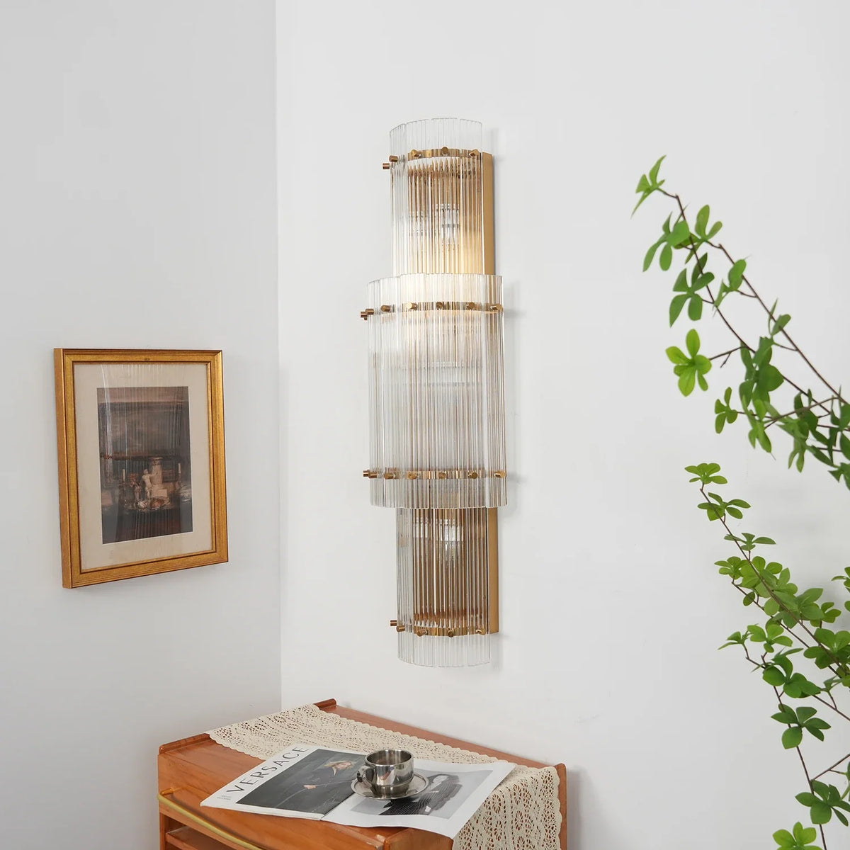 Fluted Glass Rod Wall Sconce – Glass detail 15